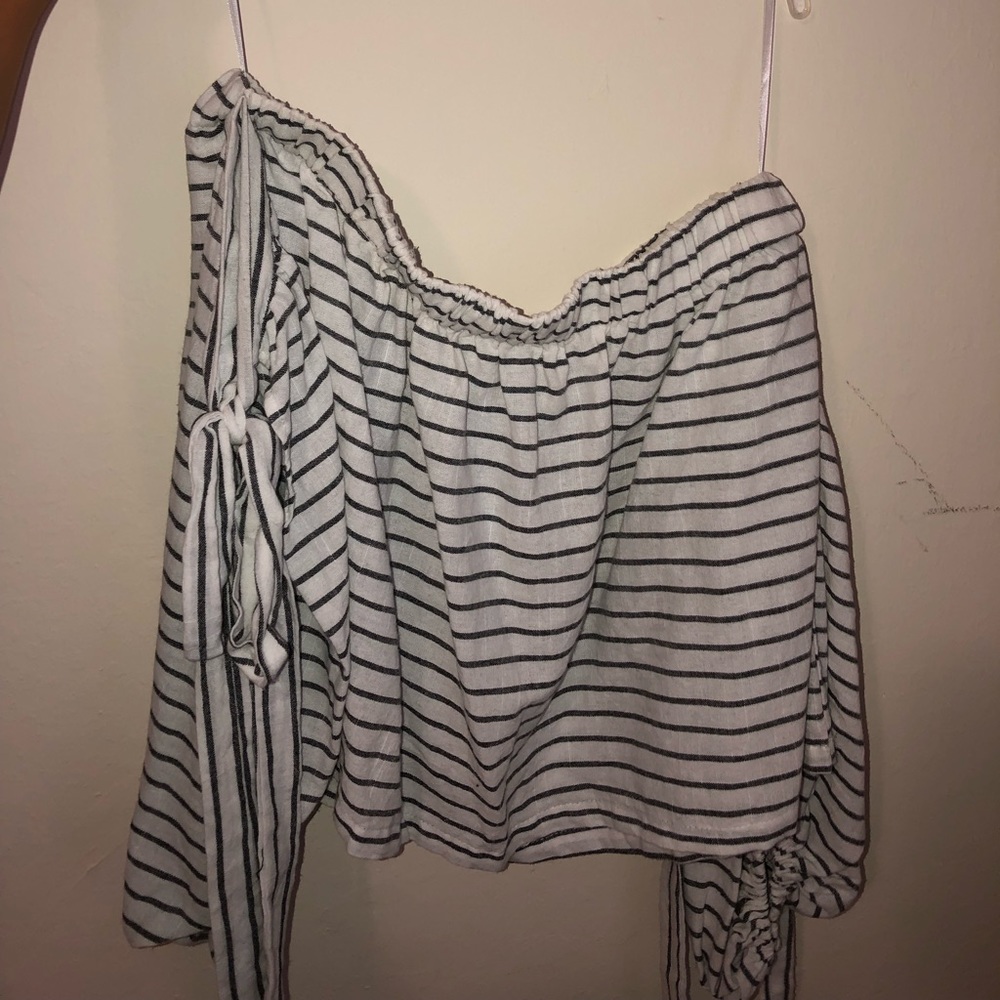 Tube top, princess sleeves